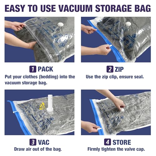 Travel Vacuum Bags with Electric Pump, Vacuum Travel Bags for Luggage and Suitcase, Clothes Clothing, Medium 10 Pack - size: Medium