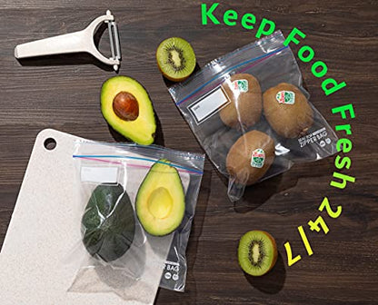 Variety Slider Storage Bags, 4 Sizes- 145 Count, Expandable Bottom, Microwave-Safe, Zero BPA - size: VARIETY
