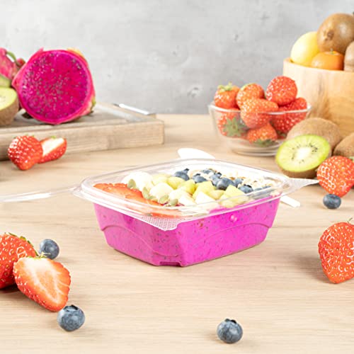 Restaurantware Thermo Tek 12 Ounce Deli Food Containers 100 Anti-Fog Hinged Lid Containers - Freezable Rectangle Clear Plastic To Go Food Containers Disposable - size: 12 oz
