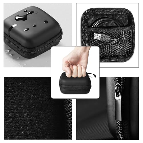 Charger Case,Mini Cable Organizer Cases,Pouch Case Bag,Small Charger Organizer,Waterproof Travel Storage Carrying Bag for USB Drives,Power Adapter,Earphones,Cords etc,Square,Black