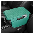 Stacool Upgraded Car Center Console Cover,Microfiber Leather Car Armrest Cover Cushion with 2 Storage Bags,Universal Car Armrest Storage Box (Turquoise) - color: Turquoise