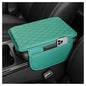 Stacool Upgraded Car Center Console Cover,Microfiber Leather Car Armrest Cover Cushion with 2 Storage Bags,Universal Car Armrest Storage Box (Turquoise) - color: Turquoise