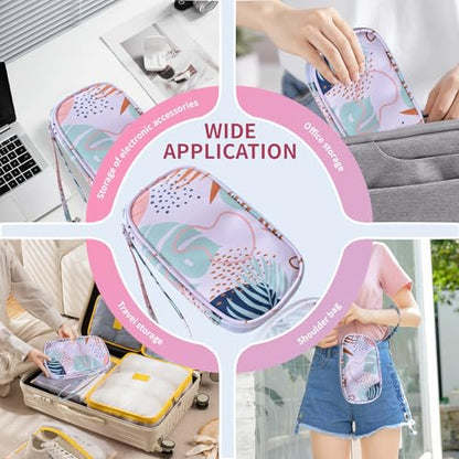 Electronics Organizer Travel Case, Cable Organizer Travel Essentials Tech Pouch,Suitable for Charger, Cable, Phone，Flash Drive,Maple leaf - color: Maple leaf