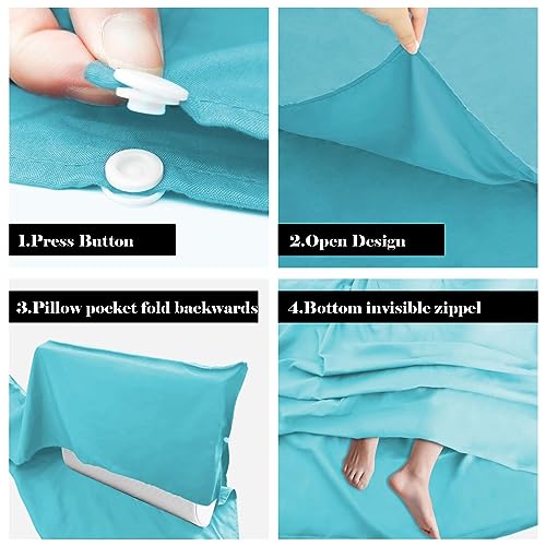 Sleeping Bag Liner,Travel Sheet & Adult Sleep Sack, Camping Sheets Travel Sleep Sack for Backpacking,Hotels & Hostels -Lightweight Single &Double Travel Sheet Camping Sheets - color: Single Glacier Blue