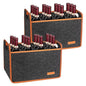 Foyego 2 Pack 12 Bottle Wine Tote Bag, Insulated Thermal Padded Wine Carrier Tote, Reusable Wine Bags for Wine Bottles Travel, Camping and Picnic, Perfect Wine Lover Gift - color: 12 Bottle-2PACK