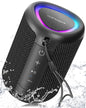 Portable Bluetooth Speaker Beach Essentials: Powerful Crystal Clear Sound/Dynamic Light/IPX5 Waterproof/All Day Playtime/Wireless BT 5.3/TWS Paring, Dad Gifts, Outdoor|Travel|Camping|Pool Accessories - color: Black