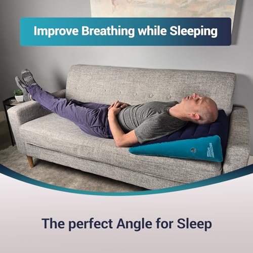 Leg Elevation Pillow by Recovery Wedge, Inflatable Wedge Pillow for Sleeping and Post-Surgical, Improve Circulation and Reduce Swelling, Speed Injury Recovery. (Small Triangle) - size: Small Triangle