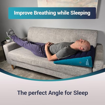 Leg Elevation Pillow by Recovery Wedge, Inflatable Wedge Pillow for Sleeping and Post-Surgical, Improve Circulation and Reduce Swelling, Speed Injury Recovery. (Small Triangle) - size: Small Triangle