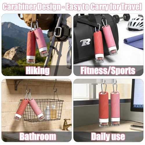 26 Pcs TSA Approved Travel Toiletry Bottles Set, Leakproof Silicone Refillable Travel Containers with Hanging Hole & Carabiner, Travel Essentials, for Shampoo Conditioner Lotion Body Wash - style: G