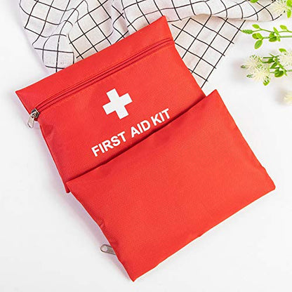 Red First Aid Bag Empty First Aid Kit Empty Waterproof First Aid Pouch Small Mini for First Aid Kits Pack Emergency Hiking Backpacking Camping Travel Car Cycling (Red, 7.9x5.5" 12 Pack) - color: Red, size: 7.9x5.9 Inch (Pack of 12)