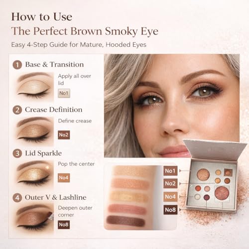 K'APEINE Rosy Glow Makeup Palette, 10 Colors All-in-One Baked Face & Eye Kit Warm Tone Eyeshadow Eyeshadow, Blush & Bronzer, Soft Glam Face Palette for Women Girls - color: Terracotta Oasis (10 Colors)