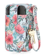 Mundi Jacqui RFID Crossbody Wallet for Women, Vegan Leather Small Travel Handbag with Phone Holder, Compact Organizer with Card Slots and Adjustable Strap, Vacation Purse in - color: Floral Devotion