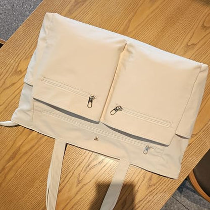 Weekender Bag Carry On Bag Overnight Tote Travel Duffle with 13 Pockets for Travel,Work，Gym,Beach,Teacher,Nurse - color: Beige