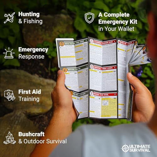 Tiny Survival Guide – Micro EDC Emergency Preparedness Pocket Handbook for Camping, Hiking, Bushcraft, SAS & First Aid – Fits Wallet, Bug Out Bag or Glove Box - style: 1 Survival Guide & 1 Survival Card