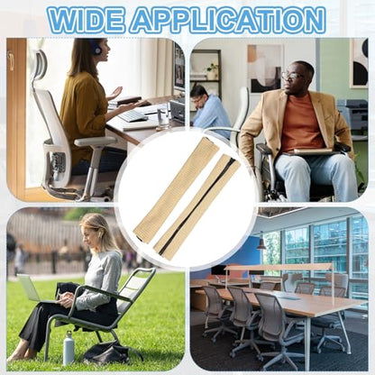 PATIKIL 18x4.3 in Office Chair Armrest Covers, 1 Pair Office Chair Arm Covers Long Computer Chairs Arm Rest Cover with Zipper Removable Rest Slipcover Hand Rest Protector, Beige - color: Beige, size: 18"