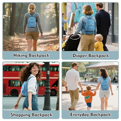 AOTIAN Mini Nylon Women Backpacks Casual Lightweight Small Daypack for Girls - color: Mini Light Blue