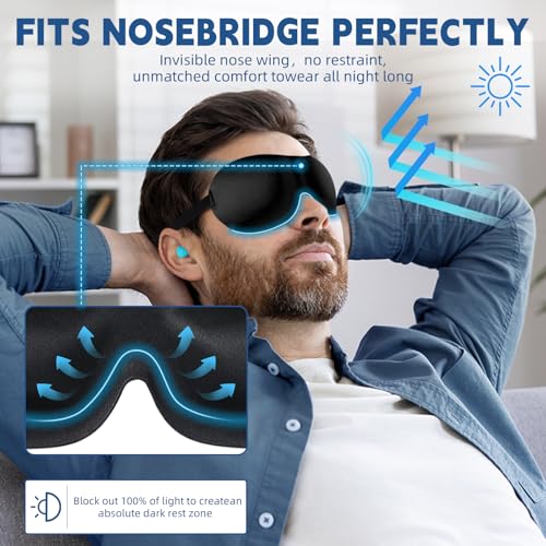 4-Pack Eye Masks for Sleep with Adjustable Strap Comfortable Sleep Masks for Women and Man Night Sleep, Travel, Nap Gery - color: Black&blue&purple&gray