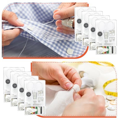TINSKY 25 Boxes Mini Travel Sewing Kit Quick Fix Sewing Kits Bulk Basic Portable Pre Threaded Needle Emergency Repair Tool for Gifts Beginner Traveler Home Hotel - color: White