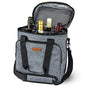 Freshore® Insulated Wine Carrier 6 Bottle Bag Tote Removable Padded Divider Cooler - Portable Travel Carrying Canvas Case Adjustable Shoulder Strap - (Space Grey)