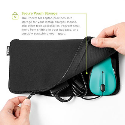 UT Wire Pocket for Laptop 2-in-1 Mouse Pad and Charger Zipper Pouch for Travel, School, Office on the Go, 1 Pack - size: 10.5 x 5.5 inch