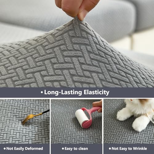 Yoovat Couch Arm Covers Sofa Arm Cover armrest Covers for Sofa Couch Armrest Cover Chair Arm Cover Set of 2 (Texture-Gray, Medium (Set of 2)) - color: Texture-gray, size: Medium (Set of 2)