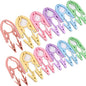 YOUOWO 12 Pcs Travel Hangers with 24 Pcs Clips,Portable Foldable Clothes Hangers for Scarves Suits Trousers Pants Shirts Socks Underwear - size: 12 Pack Hanger without Clothesline