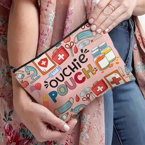 Medicine Storage Pouch with Diabetes, Medicines Bag, and Medical Supply Designs, White Canvas Zipper Cases, Multi-Use Functionality (Gift for Birthdays, Graduation, Christmas) (Style A) - style: Style a