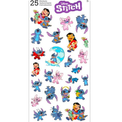 Disney Stitch Cosmetic Bag Set - Bundle with Oval Cosmetic Case for Makeup, Travel Size Toiletries Plus Bookmark, Stickers | Stitch Travel Bag for Girls, Women