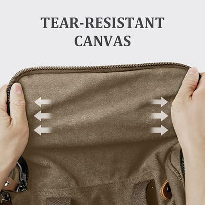 Gonex Canvas Duffle Bag 60L Travel Duffel Overnight Weekend Bag with Shoe Compartment (Coffee) - color: Coffee, size: X-Large-60L (With Shoe Compartment)