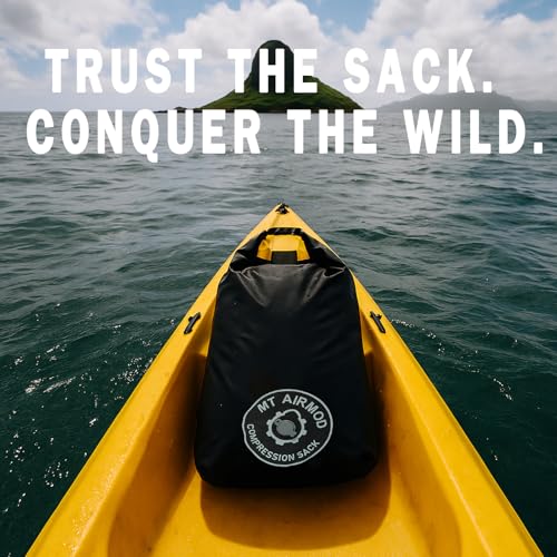 MT 70D eVac Compression Sack 38L – Ultralight Waterproof Dry Bag with Air Valve | Roll Top Floating Stuff Sack for Camping, Hiking, Boating & Travel