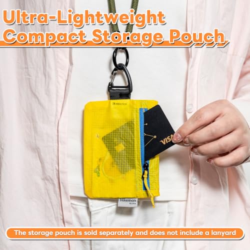 HIKEMAN small zipper pouch with clip ultralight wallet hiking waterproof for credit card and money Card Size Pouch for Hiking, Backpacking, Travel & Purse (Army Green) - color: Army Green