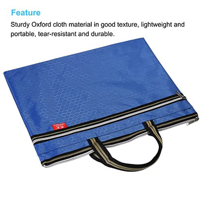 PATIKIL Waterproof Zipper File Bag, Documents Books Tools Storage Zip Pouch for Office Travel, Blue - color: Blue