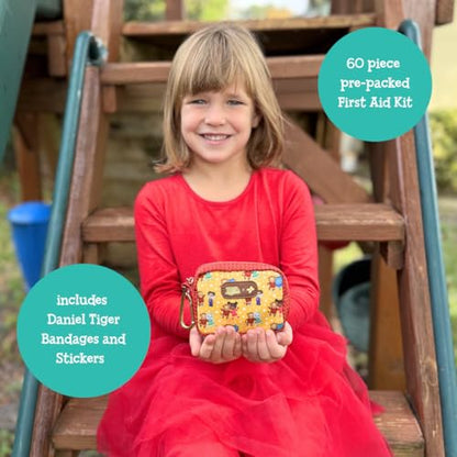 KeepGoing Daniel Tiger’s Small Travel First Aid Kit Kids – 60 Pc. Mini First Aid Kit for Purse, Diaper Bag, & Backpack with Latex-Free Bandages – 4 Oz., & 4.5 x 3.5 x 2 in, TSA-Approved - style: Mini Play date