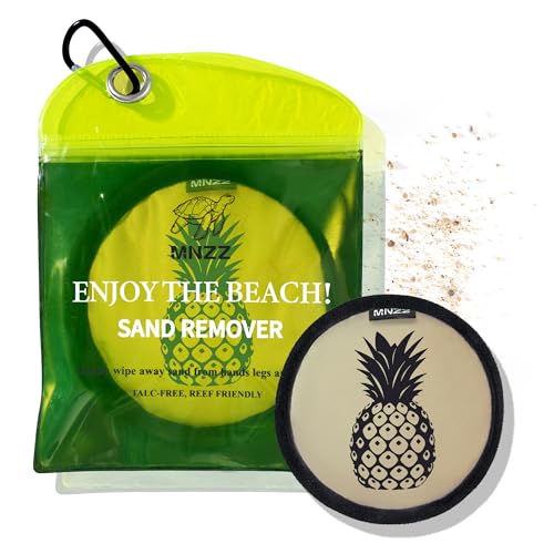 MNZZ Sand Remover Sand Eraser Bag Quick Dry Compact Lightweight Beach Pool Travel Outdoor Essentials Blanket Umbrella Towel Clip Shovel Tent Shade Chair Cover Canopy Picnic Kit - color: 1pcs Exquisite Round Pineapple