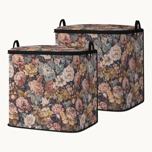 2pcs closet organizers and storage under bed,clothing blanket sweater sheet bedding comforter duvet quilt pillow toy storage bags with lids,dorm room essentials for containers 95L - color: 25
