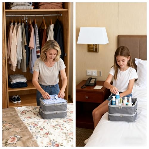 Packing Cubes for 24" Suitcase Travel Luggage Organizers - Travel Organizer Bags Luggage Clothes Accessories Storage Carry on Suitcase Packing Pouches Bag For Men Women Kids 1/2X1PACK+1/4X2PACK