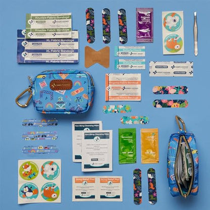 KeepGoing Small Travel First Aid Kit Kids – 60 Pc. Mini First Aid Kit for Purse, Diaper Bag, & Backpack with Latex-Free Bandages – 4 Oz., & 4.5 x 3.5 x 2 in, TSA-Approved - style: Signature