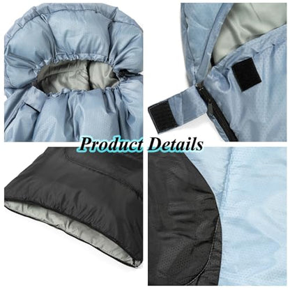 Sleeping Bag - 3 Seasons for Adults Kids Boys Girls Camping Hiking - Warm Cold Weather Lightweight Portable with Compression Bag for Backpacking in Spring, Summer, Fall and Winter - color: 3 lbs-Black Grey