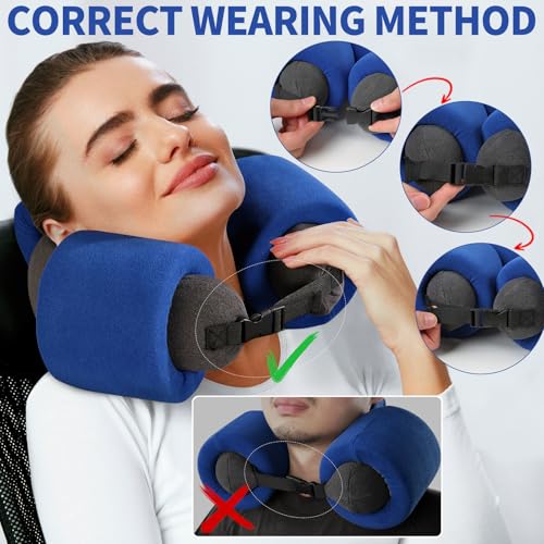 3-Ring Memory Foam Travel Neck Pillow It has obtained a Patent. The Three Rings can be movably Adjusted to Provide Flexible Support for The Neck, Head, and Other Areas.Blue - color: Blue