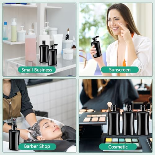 Domensi 36 Pcs Black Travel Bottles with Flip Cap Plastic Travel Toiletries Bottles Portable Leak Proof Squeeze Container Refillable Empty Cosmetic Container for Liquid Shampoo Lotions (3.4 oz,Black) - size: 3.4 oz