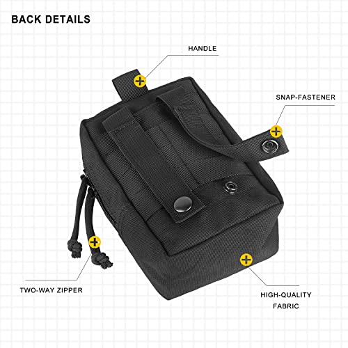 Mini MOLLE Pouch Multi-Purpose Compact Tactical Waist Bags Small Utility EDC Pouch