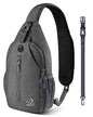 WATERFLY Small Hiking Sling Bag: Crossbody Sling Backpack Chest Bag Daypack for Men Women with Skin-Friendly Shoulder Strap - color: Grey(other Style)