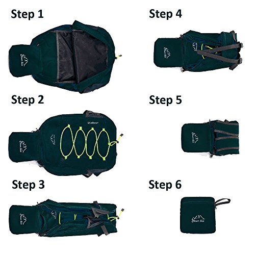 Outdoor Water Resistant Hiking Backpack - color: Black