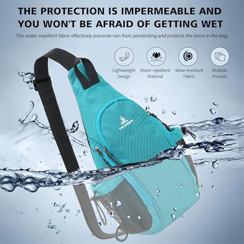Peicees Small Sling Bag with 2 Bottle Holders (Suitable for 2.5 IN Diameter Bottle), Sling Backpack Crossbody Bag Chest Daypack for Daily Use Travel, Bottle Not Included, Black - color: Black