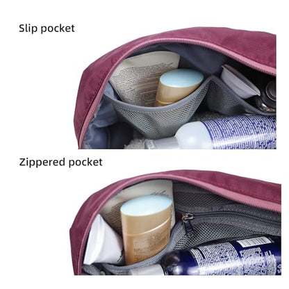 Travel Toiletry Bag For Women, 8L Large Packing Cube with Waterproof TPU Wet/Dry Compartment - color: Valkyrie Red, size: 8L