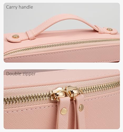 LETGO Clear Makeup Bags - TSA Approved Toiletry Bags with Zipper, Makeup Organizer for Carry-on Travel Essentials, Cosmetic Bags for Women & Men (Large Pink) - color: Pink, style: Large