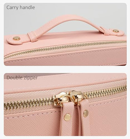 LETGO Clear Makeup Bags - TSA Approved Toiletry Bags with Zipper, Makeup Organizer for Carry-on Travel Essentials, Cosmetic Bags for Women & Men (Large Pink) - color: Pink, style: Large
