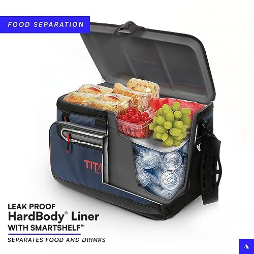Titan by Arctic Zone Deep Freeze Cooler - Zipperless Hardbody Cooler - Deep Freeze Insulation, HardBody Liner, and SmartShelf - color: Navy Blue, size: 48 Can