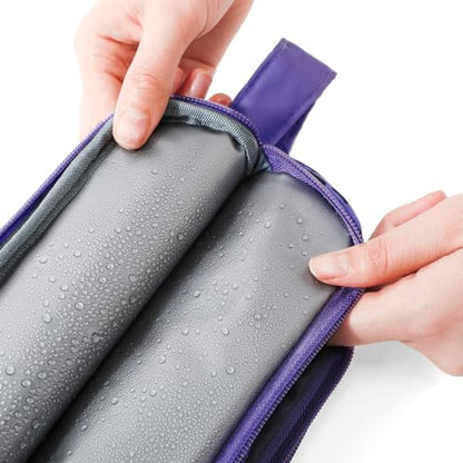 Kids Toiletry Bag for Girls, Travel Toiletry Bag for Little Young Girls Cosmetic Bag Makeup Bag Waterproof Hanging Wash Bag Toddler Toiletries, Butterfly Purple - color: Butterfly-Purple