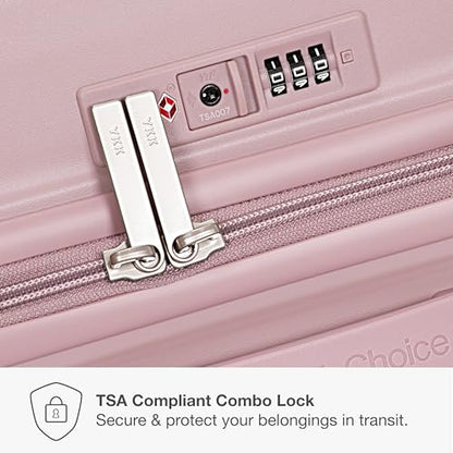 Traveler's Choice Ultimax II Polycarbonate Hardside Luggage with Spinner Wheels, Pink, 29-Inch Large Luggage - color: Pink, size: 29-Inch Large Luggage